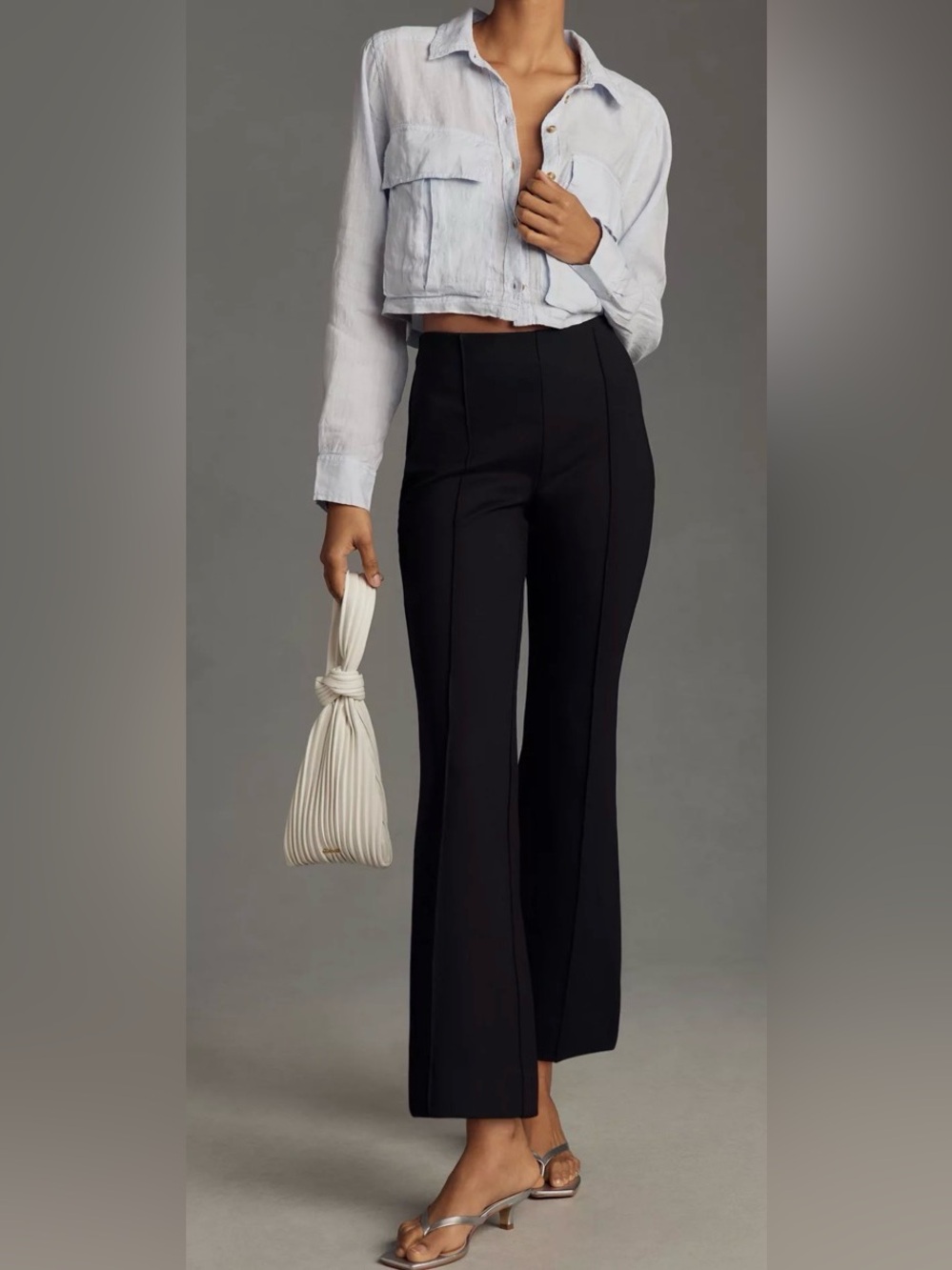 Maeve Pants Anthropologie The Margot Kick Flare Crop Black